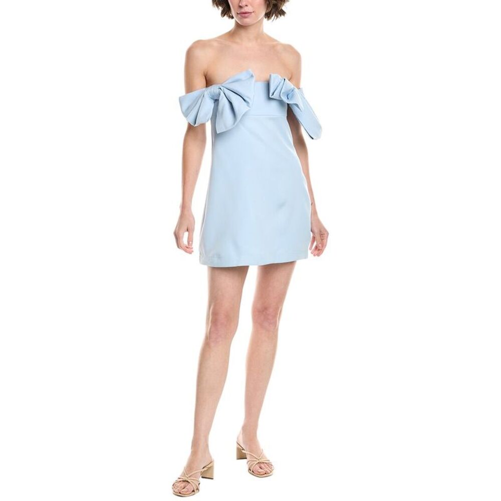 Hl Affair Womens  Bow Mini Dress, Blue